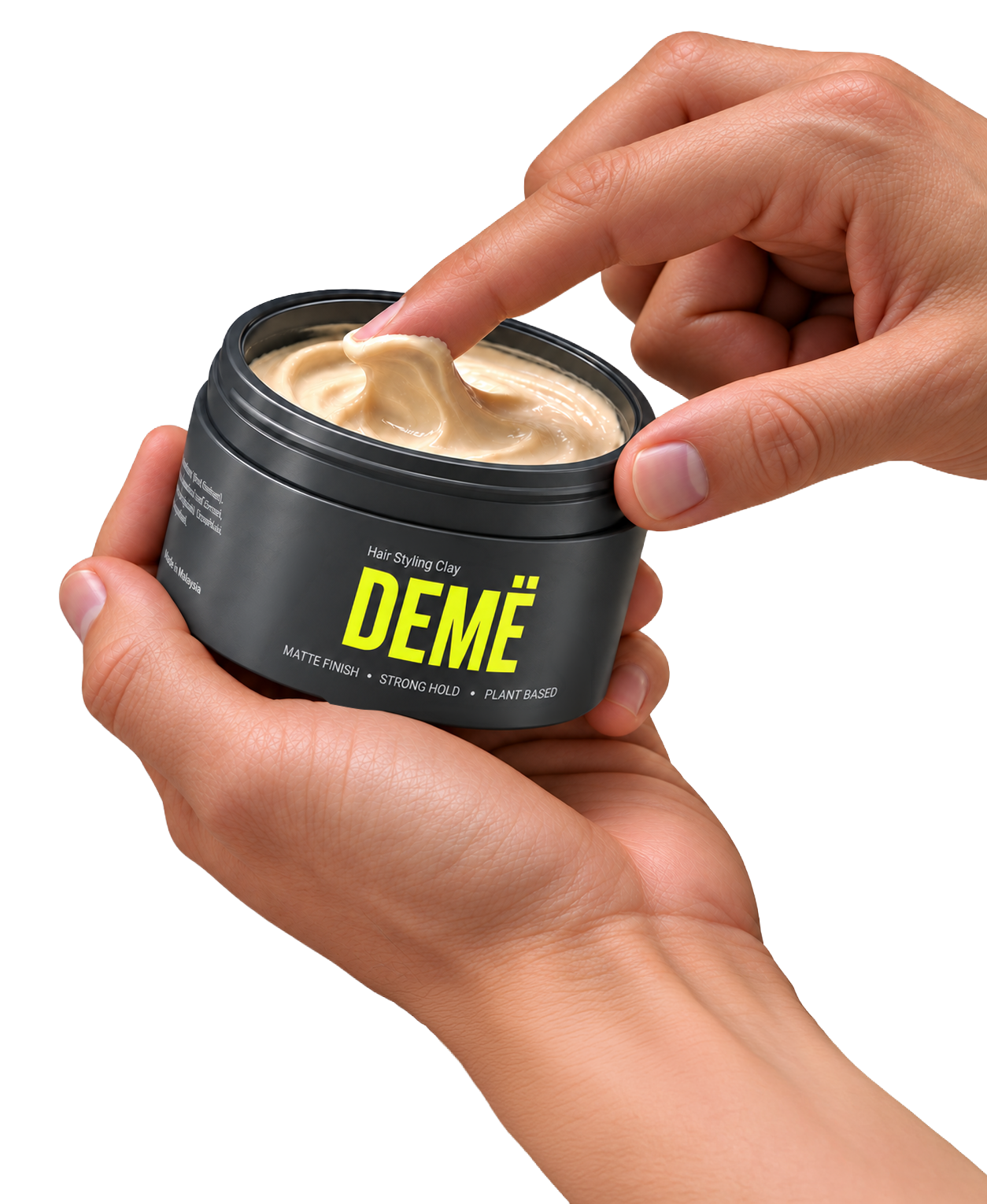 Applying DEME clay by hand